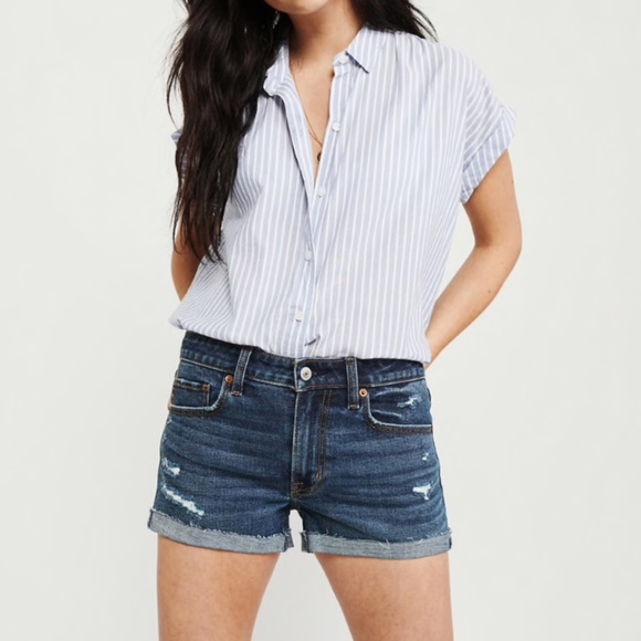 Abercrombie Low Rise Denim Shorts - Picture 2 of 6